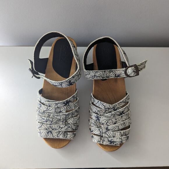 Sanita Mida Wood Wedge Heels Size 37 Equals US 5.5 - 6 - Picture 4 of 14